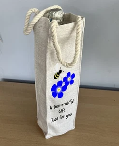 Weinflasche Geschenktüte Leinen - Bild 1 von 18