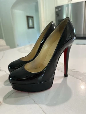 Authentic Christian Louboutin Bianca Black 120 Patent calf Leather size 36.5 - Image 1 of 4