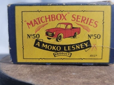Caixa de fósforos vintage Lesney Moko nº 50 A3 Commer Pickup Inglaterra 1958 1184 - Imagem 1 de 4