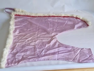 VTG Durham University BSc hood PINK Faux Satin With White Fur Trim Defects READ - Picture 1 of 14