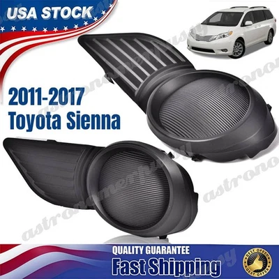 Pair Front Bumper Fog Light Covers Trim For 2011-2017 Toyota Sienna 52128-08030 Foto 1 de 4