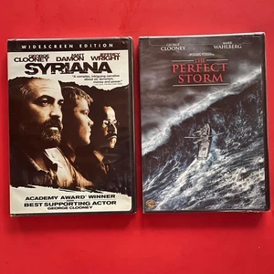 (2) GEORGE CLOONEY movies DVDs--THE PERFECT STORM + SYRIANA--loaded EXTRAS--NEW - Picture 1 of 2