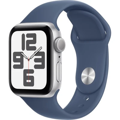 Apple Watch SE GPS 40mm con cassa in Alluminio argento e Denim Sport Band - S/M - Immagine 1 di 4