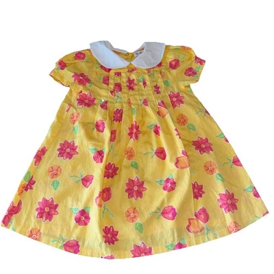 Vintage 90s Gymboree Yellow Floral Spring Bloom Line Toddler Size L 3T  - Image 1 of 4