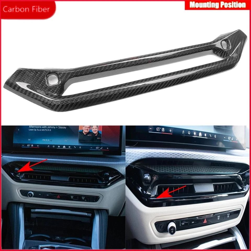 Dry Carbon Fiber Central Air Vent Cover For BMW M3 M4 G20 G22 G80 G87 G82 2025+ - Изображение 1 из 1
