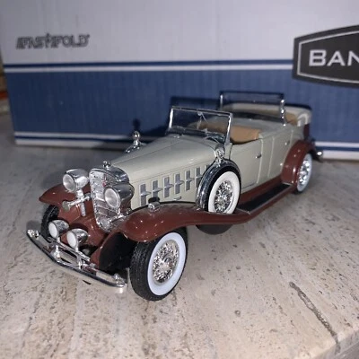 Cadillac 1932 Phaelon V16 Die Cast Sports Car Brown Beige Convertible Anson - Image 1 of 4