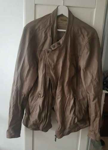 SUPREME Giacca pelle beige Oakwood 2013 XXL rara suprema vintage leggera