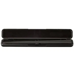 MUJI Nylon Chopsticks with Case Black Bento Lunch Box Chopsticks Set - Picture 1 of 5