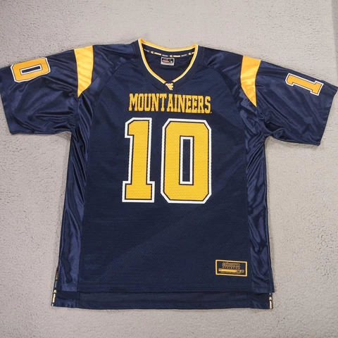WVU West Virginia Mountaineers Jersey XL Blue #10 Colosseum NCAA Football Cover