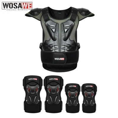 WOSAWE Conjunto de Corrida de Motocross Adulto Proteção Corporal Peito EVA Joelho Cotovelo Almofadas - Imagem 1 de 4