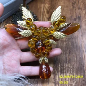 Spilla intrecciata vetro rosso fiore tridimensionale stile palazzo vintage - Foto 1 di 6