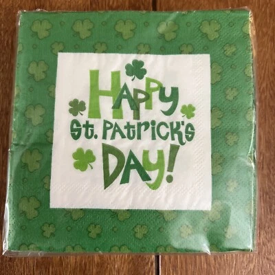St Patrick’s Day Beverage Napkins  - Image 1 of 2