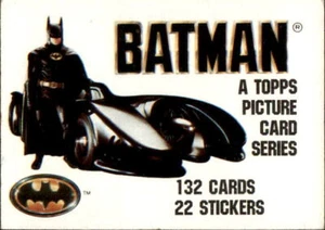 Batman Movie Series 1 Trading Card YOU PICK 1989 Topps DC Comic Michael Keaton - Picture 1 of 265