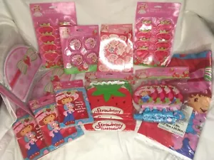 Strawberry Shortcake Birthday Party supplies Kit Invitations Stickers Hats lot - Picture 1 of 4