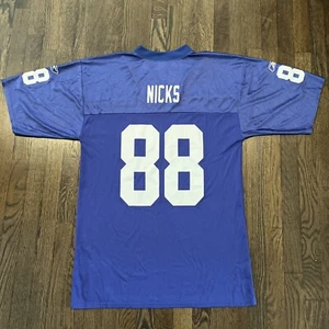 New York Giants Jersey Large Hakeem Nicks Mens Blue Reebok - Picture 1 of 7
