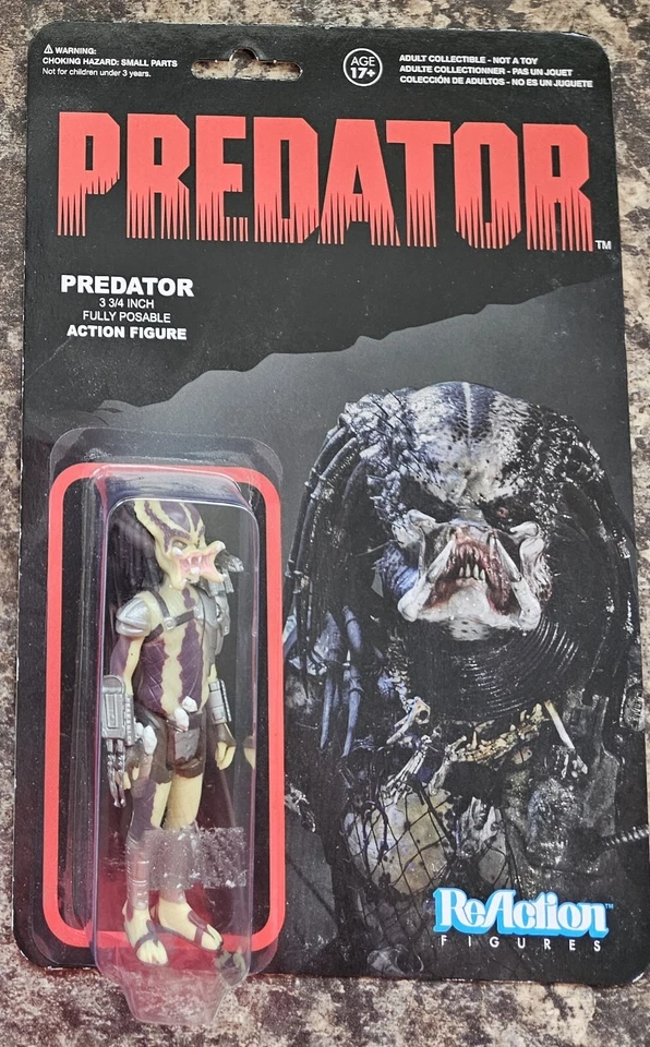 FUNKO REACTION PREDATOR UNMASKED FIGURE SEALED CARDED EXCELLENT CONDITION - Image 1 of 1