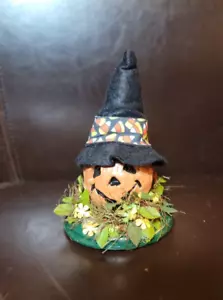 Byers Choice Jack O Laterne Kürbis im Hexenhut Figur Halloween - Bild 1 von 6