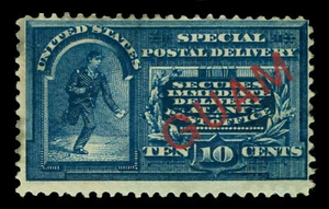 US 1899  SPECIAL DELIVERY - "GUAM" overprinted 10c blue Scott # E1 mint MH - Picture 1 of 2