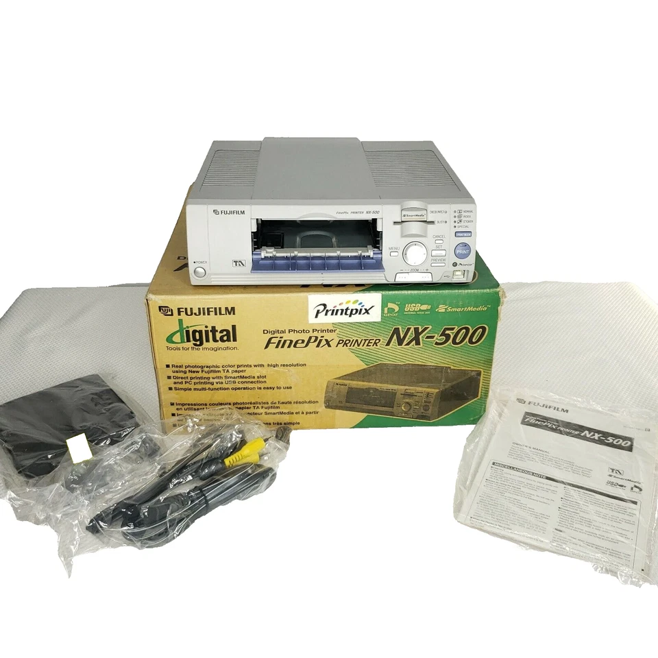 Vintage Fujifilm NX 500 Digital Photo Thermal Printer New Open Box Japan - Image 1 of 4