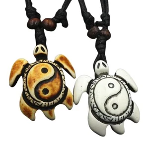 2 Pcs Yin Yang Turtle Necklace BFF Best Friends Necklace for 2 Women Men Jewelry - Picture 1 of 8