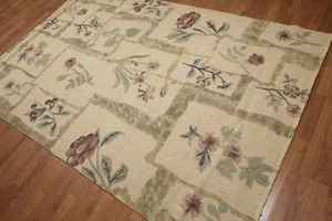 Woven 100% Sisal Transitional Oriental Area Rug Khaki 6' x 9' - Picture 1 of 7