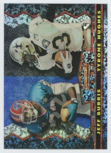 1995 Bowman's Best Jeff Burris/Tyrone Hughes Buffalo Bills/New Orleans Saints