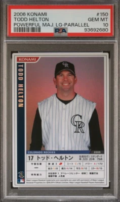 2006 Konami Powerful MLB Todd Helton Parallel #150 PSA 10 Rockies HOF Pop 1!! - Image 1 of 2