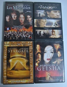 Lot of 4 DVD * Amazing Grace* Les Miserables *Memoirs of a Geisha * Stargate - Picture 1 of 10