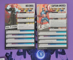 MARVEL CRISIS PROTOCOL INITIATION LEAGUE SET OF 3 PROMO CAPTAIN AMERICA RED SKUL - Picture 1 of 8