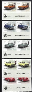 AUSTRALIA 2021 HOLDEN, CARS, AUSTRALIAN ICON, SET OF 5 SELF ADHESIVE UNMOUNTED - Picture 1 of 1