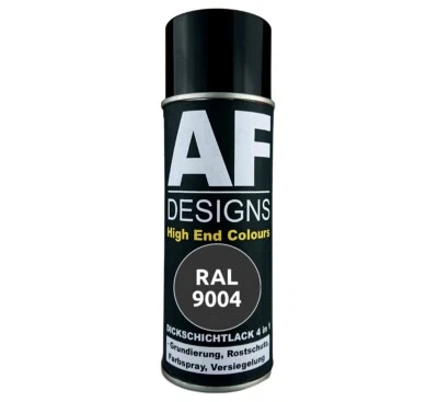 ALEX FLITTNER DESIGNS 4in1 Rostschutz Lackspray FÜR RAL 9004 Signalschwarz Farbe Grundierung Spraydose