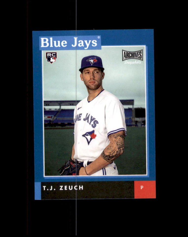 2020 Topps Archives Snapshots Blue Border T.J. Zeuch #32/50 #AS-WM Jays - Image 1 of 1