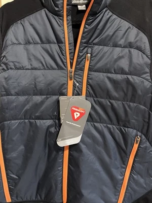 Chaleco Eddie Bauer Hombre Talla Mediana Nuevo con Etiquetas. Nunca usado. Azul con naranja Foto 1 de 4