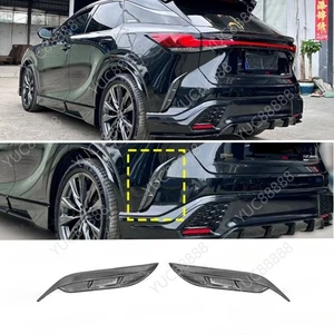 Real Carbon Fiber Rear Bumper Splitter Canard Fins For Lexus RX500h 2023-2025 - Picture 1 of 10