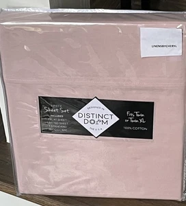 Distinct Dorm Dusty Rose Rosa Baumwolle Twin/Twin XL Laken SET - Bild 1 von 2