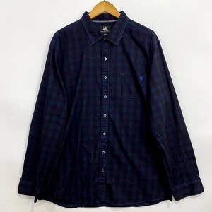 Rock & Republic Men's Plaid Shirt Size XXL Blue Long Sleeve Button Up Collared - Picture 1 of 10