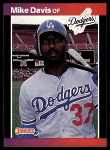 1989 Donruss #316 Mike Davis "LEAF, INC." & "*Denotes - Picture 1 of 2
