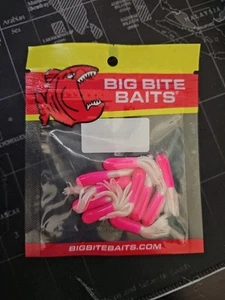 Big Bite Baits 15CRTU16 Crappie Tubo 1 1/2" Rosa y Perla 10 por Paquete - Imagen 1 de 3