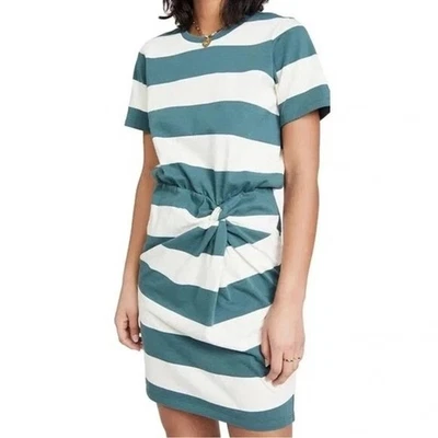 Veronica Beard Jeans Striped Knot Tyla Tee Shirt Dress Stripes Women's Large - Image 1 of 4