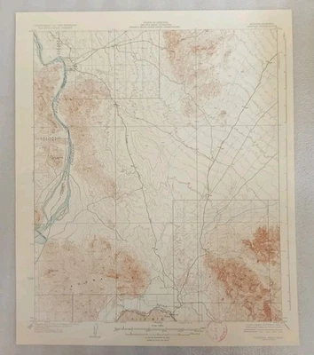 VINTAGE ORIGINAL LAGUNA ARIZONA USGS GEOLIGICAL TOPO TOPOGRAPHICAL MAP 1929 - Image 1 of 4