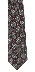 Corbata Gant 100 % seda para hombre edición limitada 4" x 58" vino geométrico y plata EE. UU. - Imagen 1 de 4