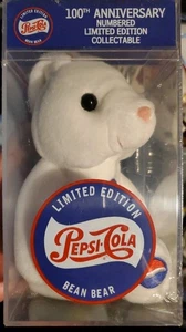 Pepsi 100th Anniversary White Bunny Bean Plüsch im Etui - Bild 1 von 5