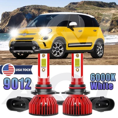 For Fiat 500L 2014-2020 - 2PC 6000K LED Headlight Kit High / Low Beam Bulbs Foto 1 de 4