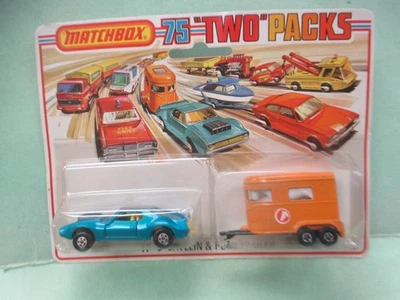 Matchbox Two Packs TP 3 Javelin & Pony Trailer - MIB - Image 1 of 4