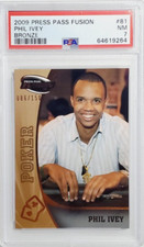 2009 Press Pass Fusion #81 Phil Ivey Bronze /150 Rookie Card RC PSA 7 NM GOAT