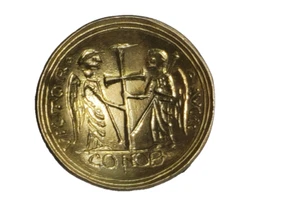 RARE ANCIENT ELECTRUM GOLD BYZANTINE CUP COIN LOW CARAT 3,0 GR 22 MM - Picture 1 of 4