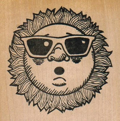 Sello de goma de 3 x 3", sello celeste, sello solar Foto 1 de 1