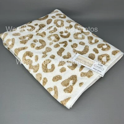 Toalla de playa CARO dorada con estampado de leopardo de gran tamaño spa de lujo algodón suave 36"x68" Foto 1 de 4