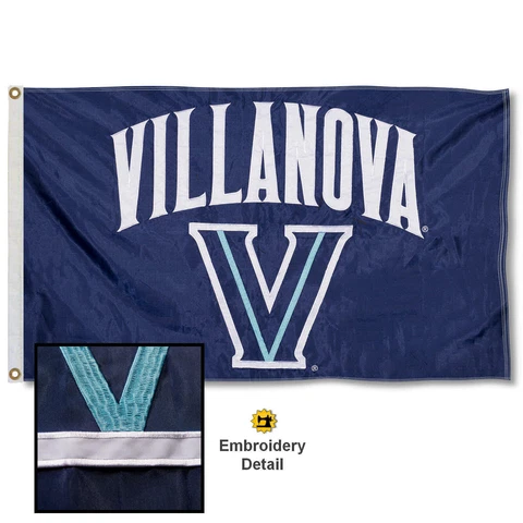 Villanova University Embroidered and Appliqued Nylon Flag Cover