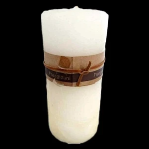 Scented Pillar Candle Candles Frangipani White Handmade Rustic Home Decor 7x15cm - Picture 1 of 1